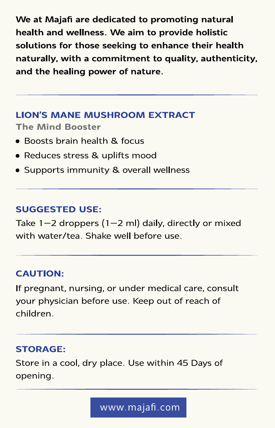 Lions Mane Mushroom Liquid Extract