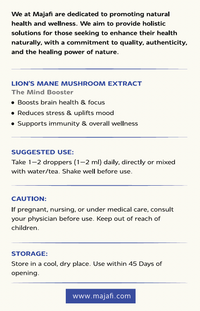 Lions Mane Mushroom Liquid Extract